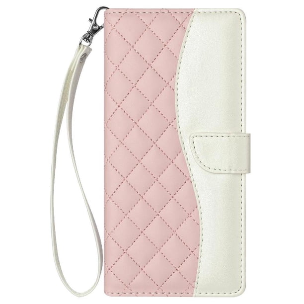 Funda Tipo Cartera Acolchada para Samsung Galaxy S20 Ultra con Bloqueo RFID Ranuras y Correa Rosa