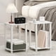 thumbnail image 1 of Mesa de noche Furinno Simplistic Compact blanca, set de 2, 1 of 7