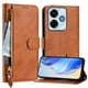 thumbnail image 1 of FOXDOCK Funda Tipo Cartera para Tecno Spark 5 Cuero PU con Cremallera y Correa de Muñeca, Ranuras para Tarjetas, Soporte Plegable, Cierre Magnético, 1 of 5
