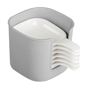 Magideal - Juego De 6 Tazones De Inmersión Con Asa, Plato De De Soja Con Caja De Almacenamiento Apilada, Plato De Inmersión Multiusos, Tazones De De