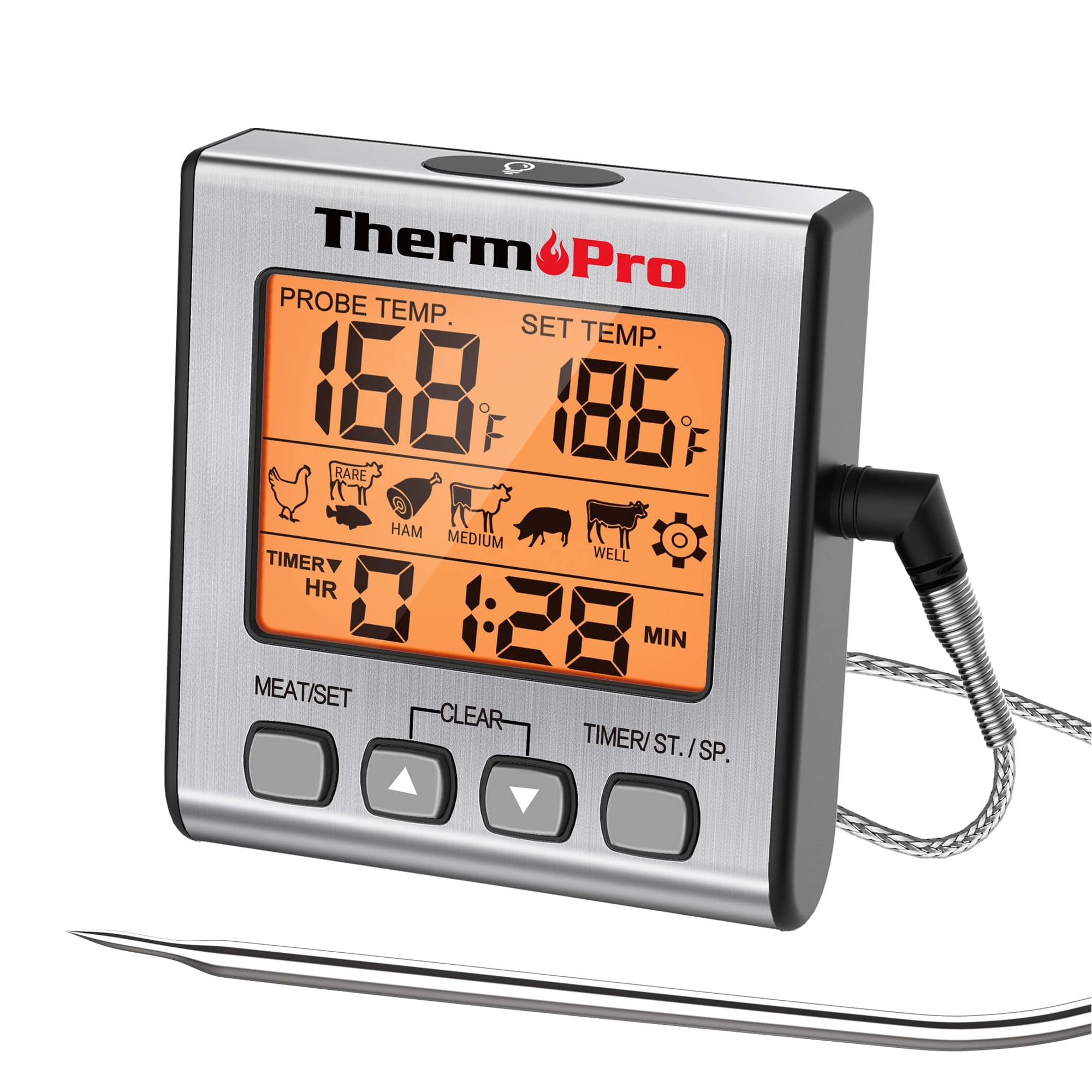 Termómetro Digital Para Carne Thermopro Tp16s Para Cocinar