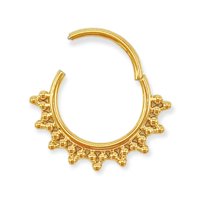 Elbauldejuma - Piercing Septum F136 G23 Titanio Chapado En Oro 18K