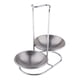 thumbnail image 2 of Home Kitchen Spoon Rest Holder Rack de acero inoxidable Tazones redondos dobles, 2 of 5