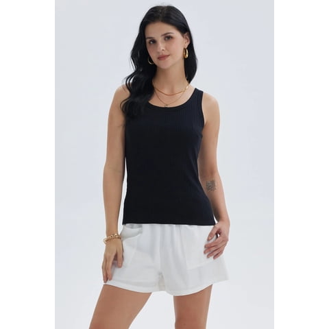 Fashionspark - Polera Mujer Rib Lisa Negro - Lll