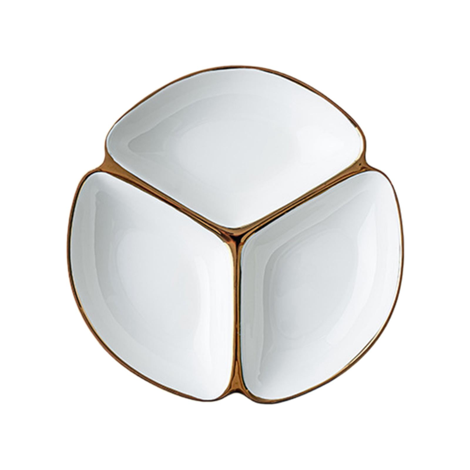 Bothyi - Plato Dividido, Redondo, Ligero, A Prueba De Fugas, Para Entrenamiento, Almuerzo, Hogar, Blanco