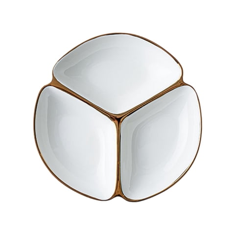 Bothyi - Plato Dividido, Redondo, Ligero, A Prueba De Fugas, Para Entrenamiento, Almuerzo, Hogar, Blanco