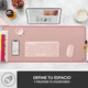 thumbnail image 2 of Padmouse Logitech Desk Mat Studio Rose 70x30cm Color Rosa, 2 of 3