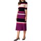 thumbnail image 4 of INSPIRE CHIC Vestidos de Punto a Rayas para Mujer, Manga Corta, Midi, Vestido Suéter de Canalé, XL Rosa Fucsia, 4 of 6