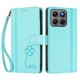 thumbnail image 3 of Funda Cartera Trébol para Motorola Moto G37/G37 Power con Ranuras Tarjetas y Carga Inalámbrica Verde menta, 3 of 6