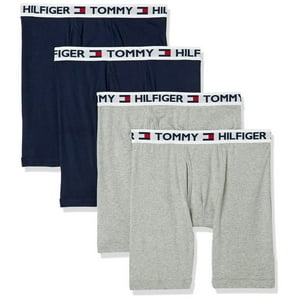 Calzoncillo Bóxer Tommy Hilfiger Con 4 Bolsillos Para Hombre, Color Gris/Azul Marino, Xl