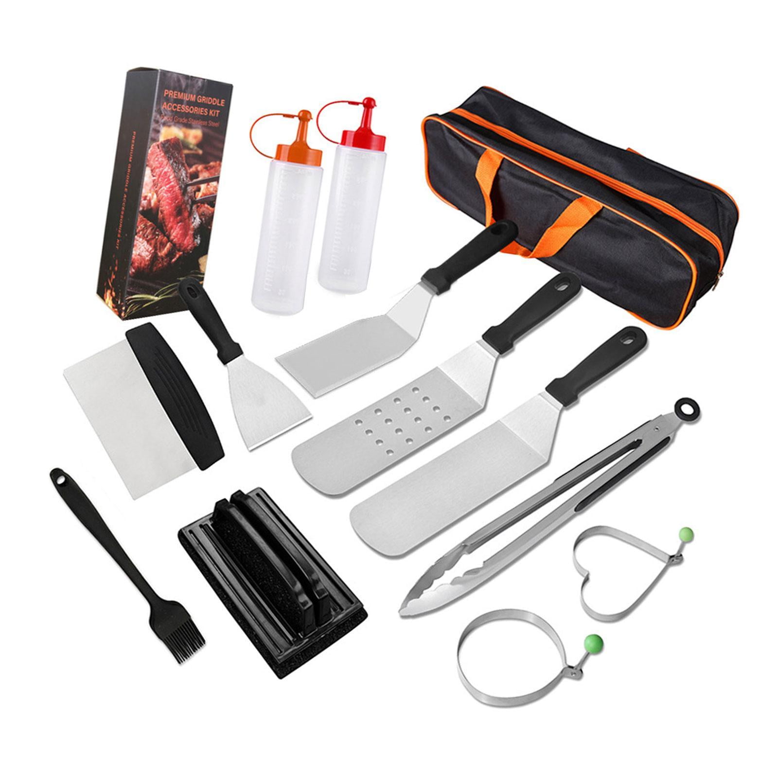 Bothyi - Juego De Espátula Para Parrilla, Accesorios Para Parrilla De Parte Superior Plana, Para Jardín, Barbacoa, Pesca