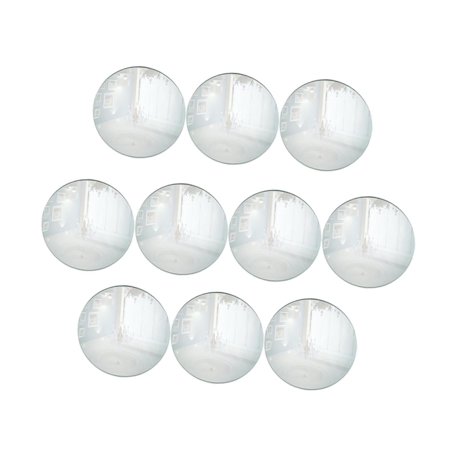 Bothyi - 10 Bandejas Decorativas Con Espejo Para Exhibir Velas, Ideales Para Proyectos De Manualidades Y Tocador, Color Plateado.