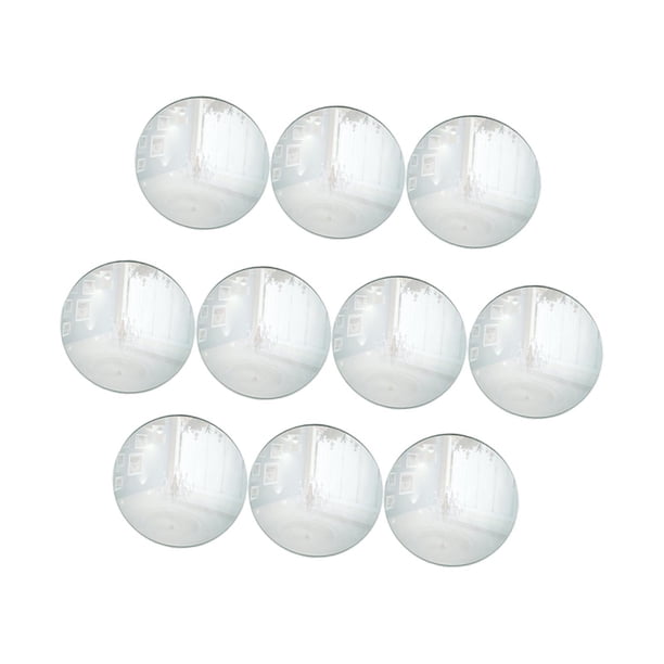 10 Bandejas Decorativas Con Espejo Para Exhibir Velas, Ideales Para Proyectos De Manualidades Y Tocador, Color Plateado.