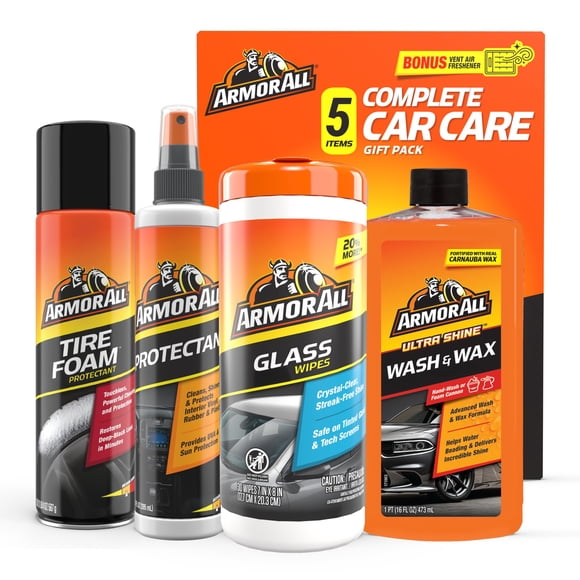 Kit de cuidado para autos Armor All Car Wash & Cleaner con toallitas para vidrio