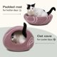 thumbnail image 4 of Cueva para Gato MEOWFIA de Lana Merino Mediana – Oro Rosado, 4 of 7