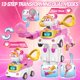 thumbnail image 2 of Super Wings Robot convertible de 15 cm, coche de juguete rosa, 2 of 6