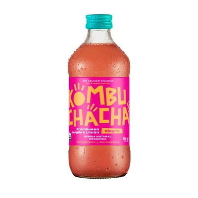 Bebida Frambuesa Sin Azúcar Añadida Botella 500 Kombuchacha