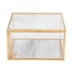thumbnail image 4 of Caja De Almacenamiento De Joyería De Vidrio Transparente Organizador De Vidrio Cubierto Cuadrado Geométrico, 4 of 5