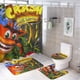 thumbnail image 1 of Crash Bandicoot-theme 4-Piece Shower Curtain Set with Rugs, Waterproof Bathroom Decor Set Includes Bath Mat, U-Shaped Rug, Toilet Lid Cover and Curtain with Hooks, 1 of 6