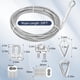 thumbnail image 5 of Cable de acero inoxidable de 3/16 pulgadas y 25 pies con accesorios de 3700 libras, 5 of 9