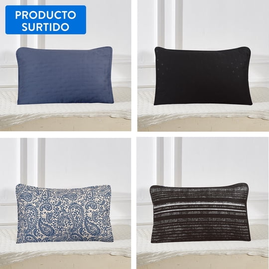 Set De 2 Fundas De Almohada Sólidas Microfibra, Producto Surtido 1 Un Haus