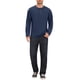 thumbnail image 2 of INSPIRE CHIC Camisetas Henley de Manga Larga para Hombre con Botones, Camisa Casual de Negocios 3XL Azul Marino, 2 of 6