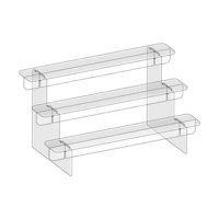 Magideal - Estante De Exhibición De Acrílico, Estantes, Soporte Para Presentación De Joyería, Adornos, Elevador De Exhibición De Acrílico Práctico Transparente P 3 Niveles