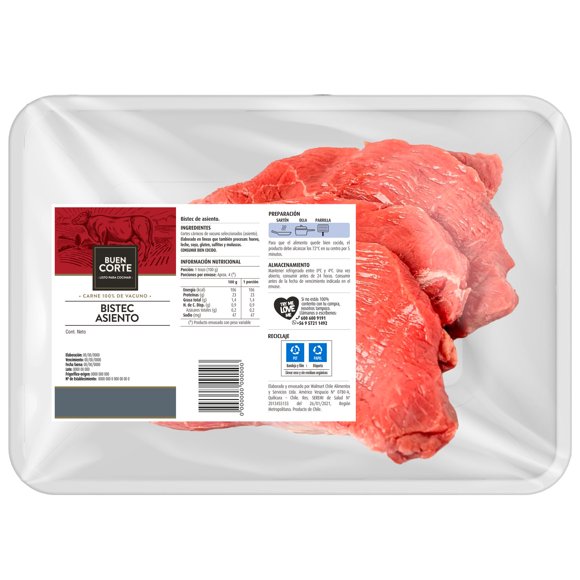 Carne de Vacuno Asiento Bistec, 400 g