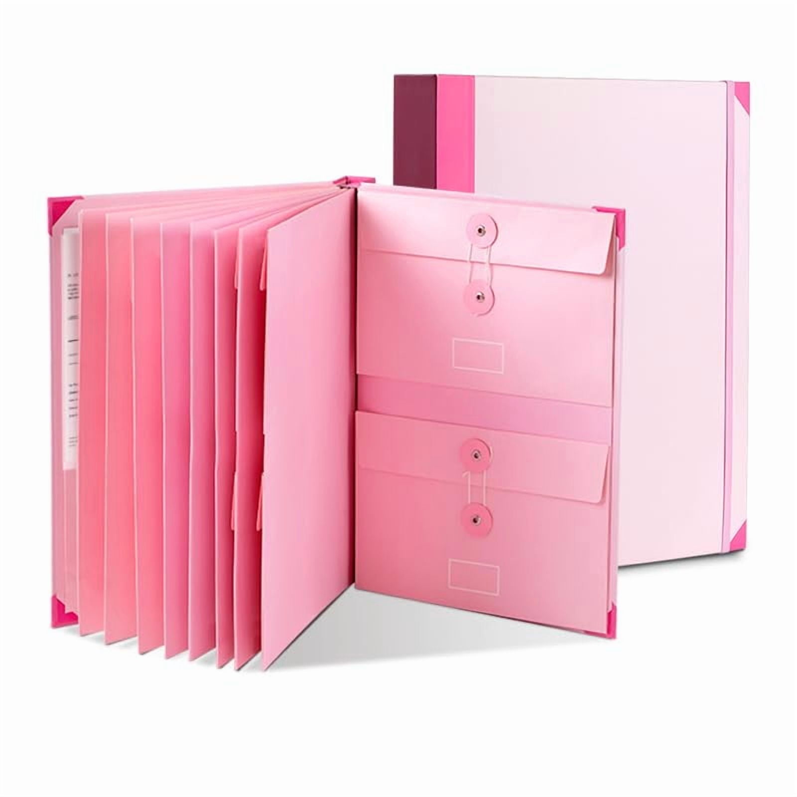 Organizador De Documentos Con Archivo Expandible Keenmark Home Rosa