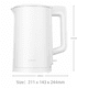 thumbnail image 2 of Hervidor Xiaomi Electric Kettle 2 Lite 1.5l 1500w Acero Inoxidable Doble Capa Seguridad Automática, 2 of 8