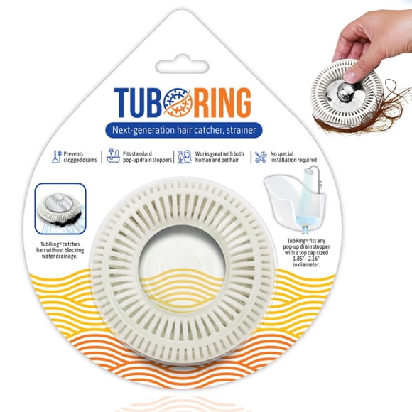 Atrapa Cabello TUB RING, colador de desagüe de silicona, 4,7–5,5 cm