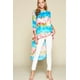 thumbnail image 3 of Top Venechia de Corte Alto y Bajo con Efecto Tie-dye y Mangas 3/4, 3 of 5