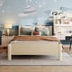 thumbnail image 3 of Queen Size Wood Bed Frame,Wood Platform Bed with Headboard,Solid Wood Legs, Mattress Foundation with 10 Wooden Slats,No Box Spring Needed,Beige, 3 of 3