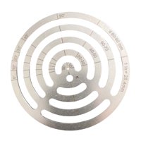 Magideal - Regla Redonda De Acero Inoxidable De Precisión Hecha A Mano Profesionales Círculo Plantilla Ángulo Esquina Redondeada Plantilla Artesanía De Cuero Diy