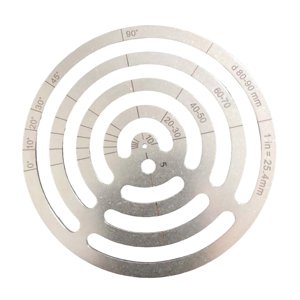 Magideal - Regla Redonda De Acero Inoxidable De Precisión Hecha A Mano Profesionales Círculo Plantilla Ángulo Esquina Redondeada Plantilla Artesanía De Cuero Diy