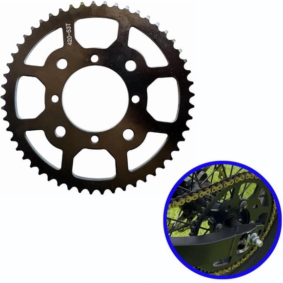 Piñón Trasero Cadena 420 53T Carbono Acero