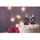 thumbnail image 5 of Velas JEVONS número 22 negro con glitter – paquete de 2, 5 of 8