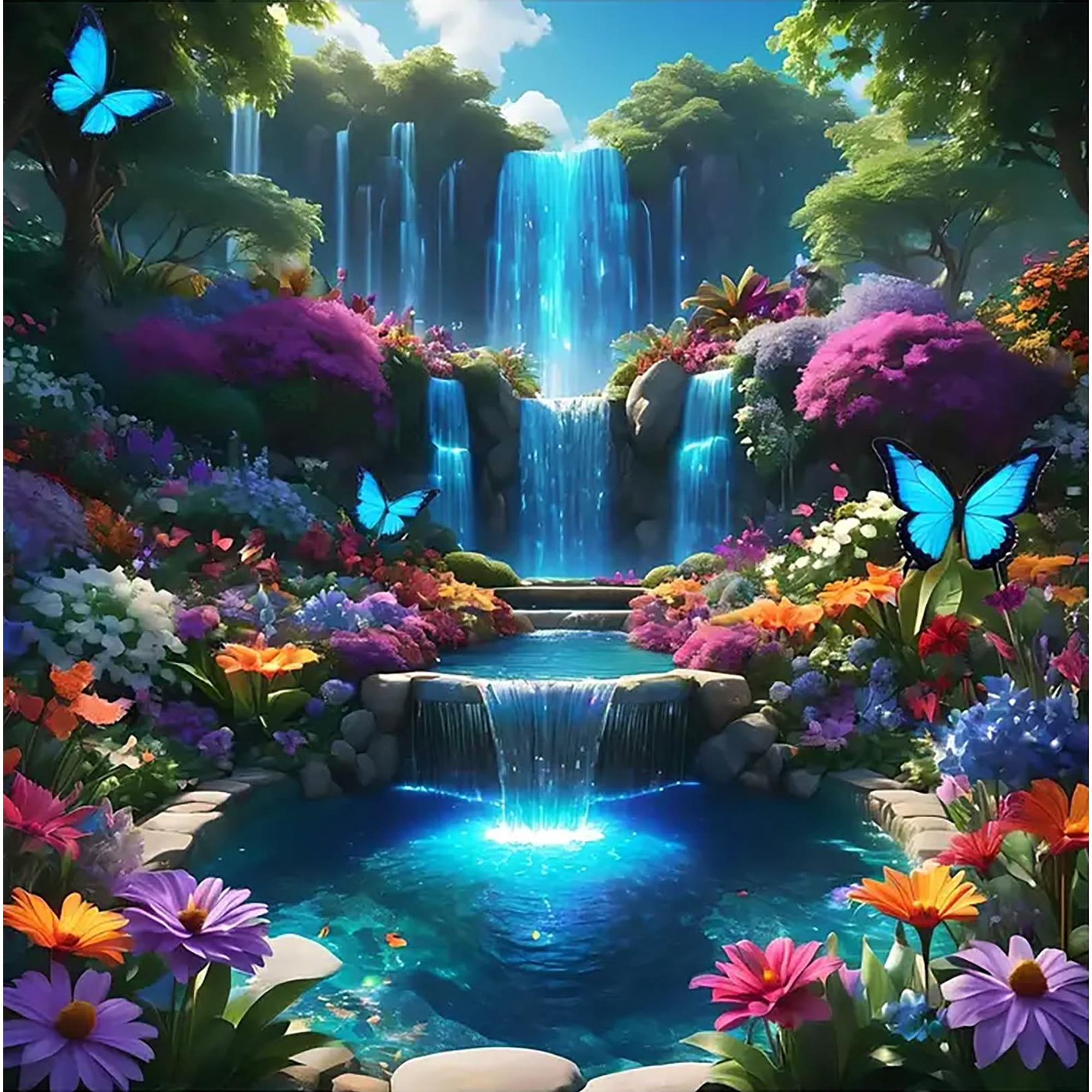 Kit De Arte Con Diamantes Chwglfgg Con Paisajes Para Adultos, 35 X 35 Cm