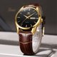 thumbnail image 5 of Reloj OLEVS, correa de piel para hombre con fecha y día, resistente al agua hasta 3 ATM, 5 of 9