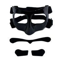 Magideal - Máscara De Baloncesto, Protector Facial Para Nariz Rota, Con Acolchado, Máscara Facial, Protector De Nariz, Máscara Para Entrenamiento De Fútbol, Boxe Negro Negro Pegatina