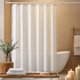 thumbnail image 5 of Cortina de Ducha REGALWOVEN Boho Farmhouse con Flecos y 12 Ganchos para Fácil Instalación Blanca 71"W x 71"L, 5 of 5
