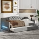 thumbnail image 3 of Upholstered Twin XL Size Daybed with LED Belt and Trundle, Gray, 3 of 3