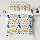 thumbnail image 1 of 90gsm cartoon dinosaur bed three piece set, soft and skin friendly, 2 pillowcases+1 down duvet cover, children's room, 1 of 4
