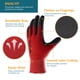 thumbnail image 2 of Guantes de jardinería COOLJOB para hombre, 6 pares, recubiertos de hule, 2 of 6
