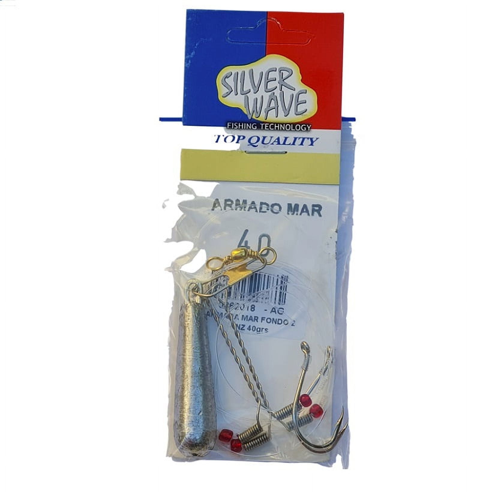 Silver Wave - Armada Mar Fondo 2 Anzuelos + Plomo 40grs -