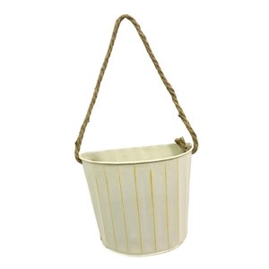 Ioensy - Maceta Colgante De Hierro Rústica Para Sala De Estar, Patio Y Entrada.