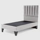 thumbnail image 5 of Cama Europea Valencia P + Respaldo Cadiz 1 PL Felpa Gris Medio, 5 of 6