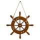 thumbnail image 3 of Oficina Timón De Barco De Madera Decoración De Fiesta Rueda De Barco Adorno Colgante De Pared 23cm, 3 of 3