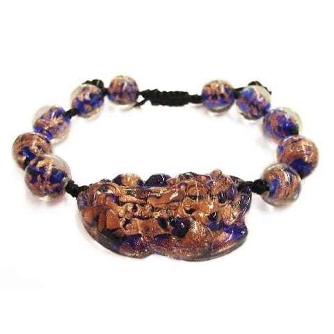 Pulseras Feng Shui Import Blue Liuli Pi Yao