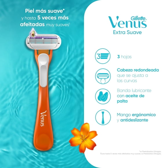 Máquina de Afeitar Venus Gillette Extra Suave Mujer 4 Uds, 4 Un